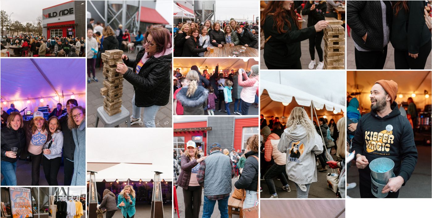 Crowds, music, and games at the Birthday Bash